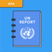 All references in apa end with a full stop except when the reference ends with a url or a doi. Apa How To Cite A Un Report Update 2020 Bibguru Guides