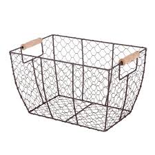 Pin By Rebecca Weinstein On Sofia S Playroom In 2021 Chicken Wire Basket Wood Handle Wire Basket Decor