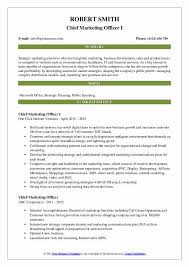 chief marketing officer resume samples