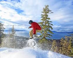Image of skiers enjoying California mountains