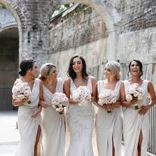 Jenet Zaiter On Instagram Two Become One Congratulations To Monique Simon W Ivory Bridesmaid Dress Long Ivory Bridesmaid Dresses Long Bridesmaid Dresses