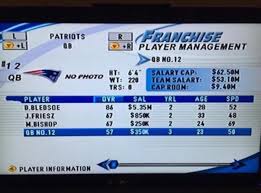 Patriots Qb Depth Chart In Madden 2000 Patriots