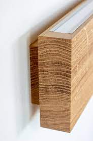 wall light rectangle 1 made of solid oak solid oak wood lamps wood