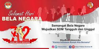 Keputusan presiden republik indonesia nomor 28 tahun 2006 tentang penetapan tanggal 19 desember sebagai hari bela negara. Direktorat Jenderal Potensi Pertahanan Kemhan Ri