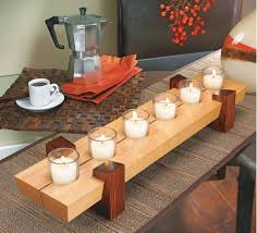 Six Candle Centerpiece Candles Candle Centerpieces Craftsman Coffee Tables