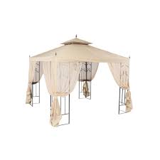 Hampton Bay 10 Ft X 10 Ft Outdoor Patio Arrow Gazebo Gghl00019 The Home Depot Hampton Bay Gazebo Canopy Gazebo