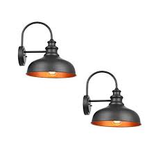 Bestshared Farmhouse Wall Mount Lights Gooseneck Barn Light 2 Pack Outdoor Wall Lantern For Porch In Black Finish With Contrast Color Interior Lavorist Wall Mounted Light Wall Mount Light Fixture Barn Lighting