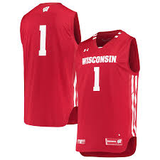 Men's under armour #1 white wisconsin badgers replica. 1 Wisconsin Badgers Under Armour Replica Basketball Jersey Red 2019 Ctjersey Store