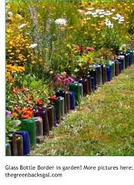 Glass Bottle Border Wine Bottle Garden Bottle Garden Wine Bottle Outdoor
