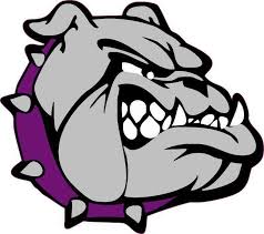 Black And White Bulldog Cartoon 5in X 4 5in Purple Collared Bulldog Sticker Stickertalk Bulldog Drawing Bulldog Mascot Blue Bulldog