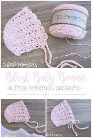 Blush Baby Bonnet Baby Bonnet Crochet Pattern Baby Bonnet Pattern Crochet Baby Patterns