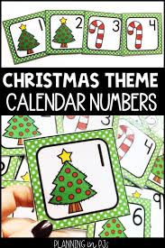 Christmas Theme Numbers For Your Classroom Calendar In December Practice Math Skills By Counting Recog Calendar Numbers Classroom Calendar Christmas Calendar