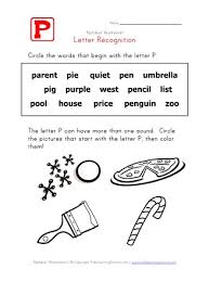 Some grow only in tropical regions, while others might thrive even in your backyard; Letter P Words Recognition Worksheet All Kids Network
