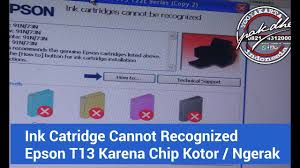 Older versions of epson printer ink cartridges can be refilled, but with most newer models of cartridges it is not possible. Ink Catridge Cannot Be Recognized Epson T13 Youtube