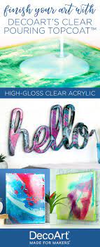 Making the surface more matte 3. Add A High Gloss Finish To Your Canvas Art And Paint Pouring Art In One Simple Non Toxic Step Decoart Clear Pouring Painting Acrylic Pouring Art Pouring Art