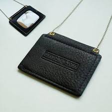 Le Titulaire De Carte Didentite En Cuir Genuin Porte Carte Sacs En Cuir Fait Main Portefeuille Cuir Cuir