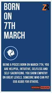 Born On 7th March Zodiac Signs Pisces Positive Wallpapers March Pisces
