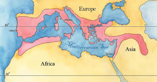 National geographic's map features the countries bordering the great inland sea — the mediterranean. Mediterranean Basin Landscape