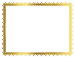 Gold Decorative Frame Page Border Digital Frame Border Paper Digital Page Border Gold Border Vintage Frame Scrapbook Materials Frame Decor Digital Frame