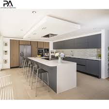 Gray kitchen cabinets are a suitable option for modern, contemporary, traditional and even rustic homes. China Luxury Kitchen Grey Lacquer And Melamine Modern Kitchen Cabinets China Kitchen Cabinets Kitchen Furniture