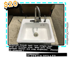 cast iron kitchen sink and faucet