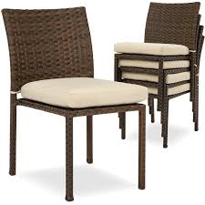 Best Choice Products Outdoor Wicker Patio Stacking Chairs Set Of 4 Brown With Images Patio Dining Chairs Wicker Dining Chairs Wicker Chairs