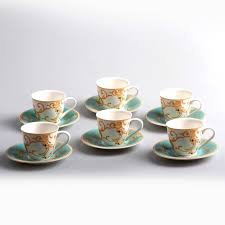 Karaca 12 Parca Kahve Takimi Yesil 01267 6s Cookplus Kahve Taki Fincan