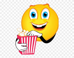 I Love Popcorn - Eating Popcorn Animated Emoticon - Free Transparent PNG  Clipart Images Download