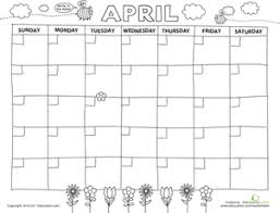 We are always adding new ones, so make sure to come back and check us out or make a suggestion. Create A Calendar April Worksheet Education Com