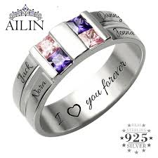Le baguage est une technique utilisée en ornithologie (ou parfois dans d'autres domaines de l'écologie, avec d'autres espèces animales) permettant de : Bague En Pierre De Naissance En Argent Pour Homme Rainuree Anneau Familial A Quatre Pierres Pour Pere Vente En Gros Aliexpress