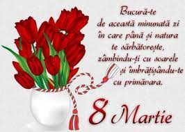 Ziua de 8 martie este ocazia perfecta pentru orice barbat sa faca un cadou mamei, bunicii, sotiei, surorii, unei prietene dragi, unei colege de serviciu sau oricarei femei care pentru un anume motiv are un loc special in inima sa. Martie Imagini Cu Mesaje Related 8 Martie Christmas Tree Coloring Page Diy And Crafts