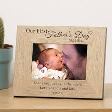 Use a marker and write, dad, you make life complete, on the bottom of the frame. Our First Fathers Day Wood Frame The Gift Experience