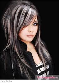 Black And Platinum Hair Styles 50 Stylish Highlighted Hairstyles For Black Hair 2017 Platinum Blonde Highlights Hair Color For Black Hair Dark Hair With Highlights