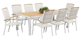 Teak Outdoor Dining Sets Timor White 8 Seater Segals Outdoor Furniture Perth Wooden Dining Furniture Modern Dining Furniture Outdoor Dining Room Table