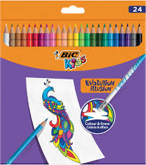 Bic (aka schwarz information criterion). Bic Kids Crayon De Couleur Illusion Evolution 24 Crayons En Etui Cartonne Bij Vindiq Office
