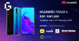 You can also choose between different huawei nova 4 variants with aurora blue starting from rm 1,599.00 and black at rm 1,199.00. Huawei Nova 4 Will Launch In Malaysia At Rm1899 From 14 February Gamerbraves