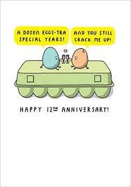 See more ideas about anniversary happy anniversary happy anniversary wishes. 12th Wedding Anniversary Card Funky Pigeon