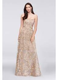 Get the best deals on wedding dresses david's bridal and save up to 70% off at poshmark now! Embroidered Long Strapless Bridesmaid Dress David S Bridal