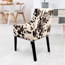 Feast comfortably in this ikea dining chair. Ikea Sakarias Dining Chair Cover Faux Dark Brown Cow Hide Affordable Designer Custom Handmade Trendy Fashionable Locally Made High Quality