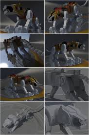 Voltron Yellow Lion 3d Model Voltron 3d Model Robot 3d