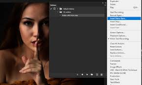 When you create a new action, the commands and tools you use are added to the. Why And How To Use Insert Menu Item When Recording Photoshop Action Designeasy