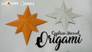 Cara Membuat Logo Captain Marvel Dengan Kertas Origami Tutorial89 Sesaat Lagi Kita Akan Disuguhkan Jagoan Perempuan Baru Dari S Origami Captain Marvel Marvel