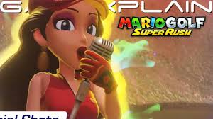 Mario golf (マリオゴルフ64 mario gorufu rokujuuyon?, mario golf 64) is a sports game developed by camelot software planning and published by nintendo for the nintendo 64 in 1999. Pauline S In Mario Golf Super Rush Overview Trailer New Courses Battle Golf More Youtube