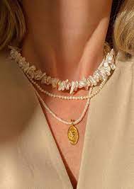 Island Rose Pearl Necklace - Hermina Athens