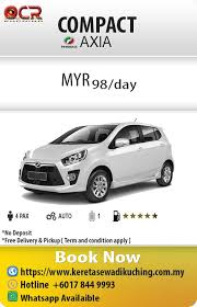 With a rental car in kuching you don't need to worry about getting to and from the airport. Perodua Axia Auto Kuching Car Rental Toyota Alphard Car Rental National Car