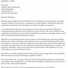 Sample Recommendation Letter For A Summer Worker