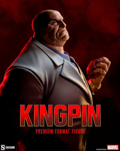 Wilson Fisk has a way of crushing his enemies... Head into Hell's Kitchen  as Sideshow presents Marvel's Kingpin Premium Format™ Figure. Measuring  23.39" tall, 11.79" wide, 10.34" deep, this fully sculpted statue