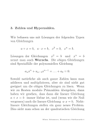 Natürliche zahlen, ganze zahlen und bruchzahlen gehören zu den (nationralen) zahlen. 3 Zahlen Und Hyperzahlen Wir Befassen Uns Mit Losungen Der