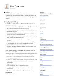 Click see examples, and resume assistant shows you work experience descriptions to use as inspiration for. Office Assistant Resume Writing Guide 12 Resume Templates 2020