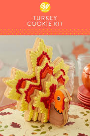 Also, perfect additions to birthday parties or holiday gatherings as a fun and tasty activity to do together. Build It Yourself Turkey Centerpiece Vanilla Cookie Decorating Kit Cookie Decorating Turkey Cookies Holiday Treats Thanksgiving